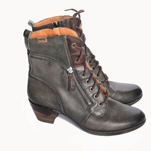 PIKOLINOS Rotterdam Dark Gray Leather Boots- Size EU40/ US 9